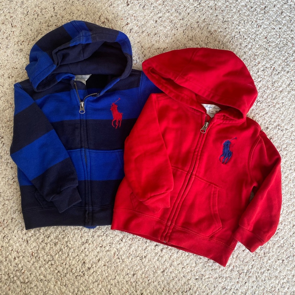 Ralph Lauren Big Pony Full Zip Hoody 2 Pack